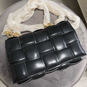 COPY - Padded Woven Chain Satchel Bag